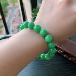 Solid Green Bead Bracelet